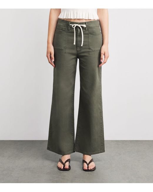 PAIGE Green Ari Bootcut Jeans