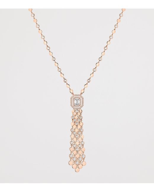 Messika Metallic D-Vibes Diamond And Tassel Necklace