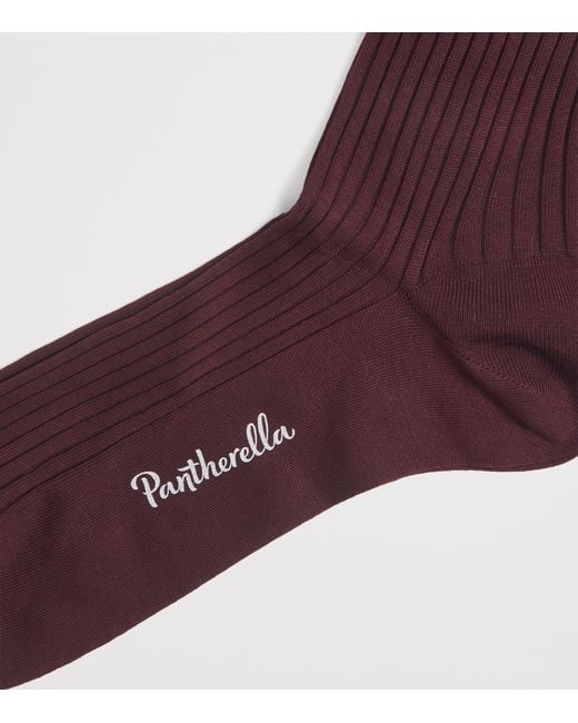 Pantherella Brown Ribbed Danvers Socks for men