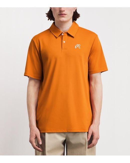 Malbon Orange Fairway Polo Shirt for men