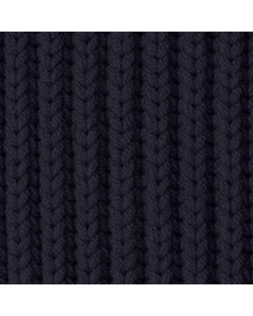 Prada Blue Wool Logo Scarf