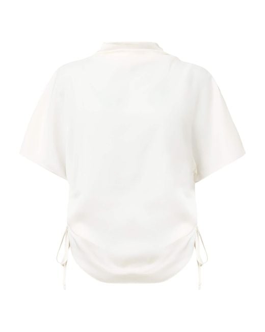 AllSaints White Leslie Draped Top