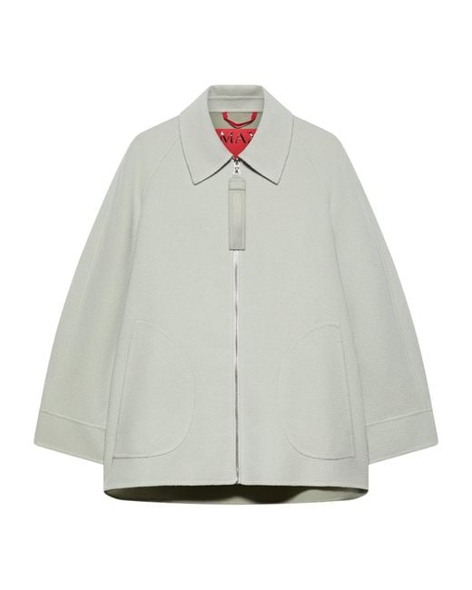 MAX&Co. Gray Virgin Wool A-Line Coat