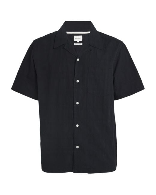 Norse Projects Black Cotton-Blend Short-Sleeve Shirt for men