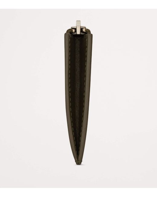 Saint Laurent Black Leather Zip-Up Card Holder for men