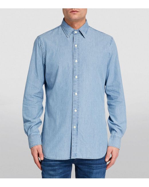 Polo Ralph Lauren Blue Chambray Long-sleeve Shirt for men