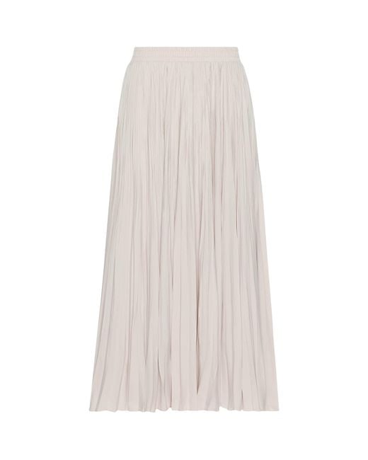 Weekend by Maxmara White Pleated A-Line Skirt
