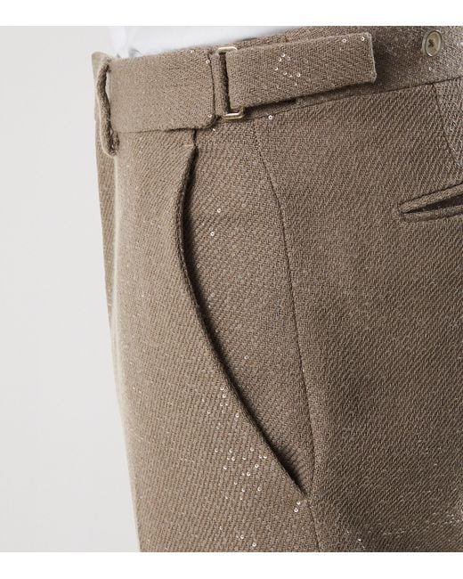 Tom Ford Gray Virgin Wool-Blend Dyllan Trousers for men