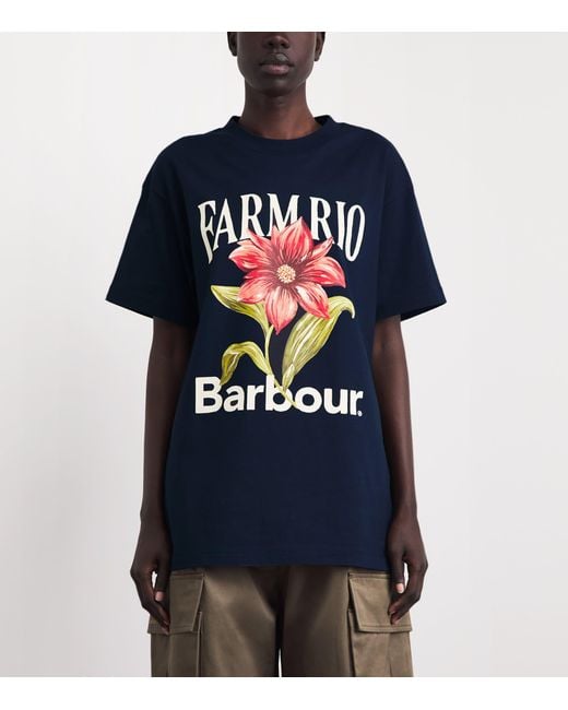 Barbour Blue X Farm Rio Wild Flower T-Shirt