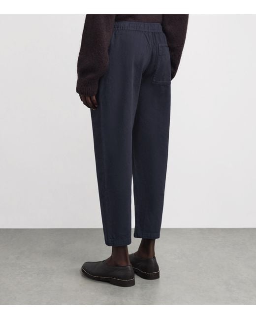 Wax London Blue Organic Cotton Kirt Trousers for men