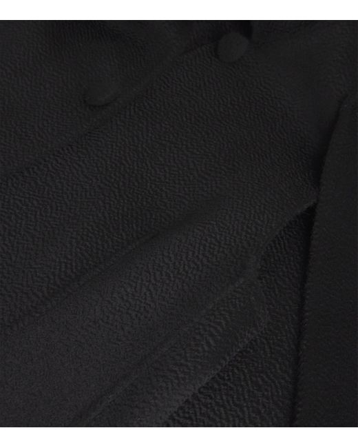 Colombo Black Double Cashmere Cape Coat