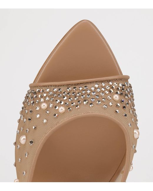 Christian Louboutin Pink Miss Z Embellished Mules 80
