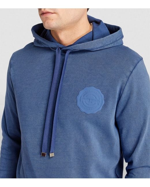 Jacob Cohen Blue Cotton Varsity-patch Hoodie for men