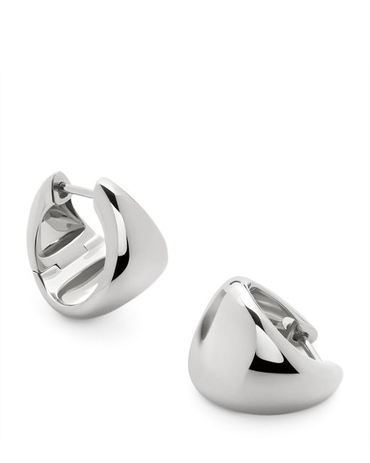 Monica Vinader Metallic Medium Sterling Tapered Huggie Earrings