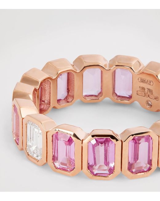 SHAY Pink Diamond And Sapphire Eternity Ring