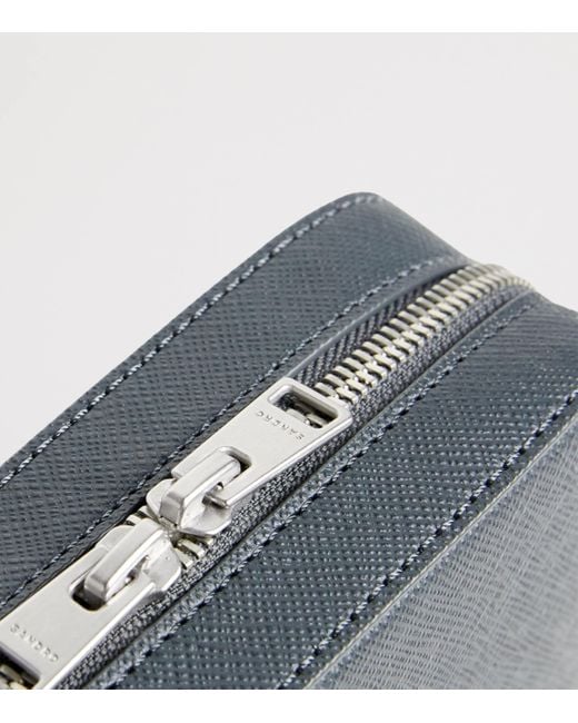 Sandro Gray Mini Recycled Saffiano Leather Cross-Body Bag for men