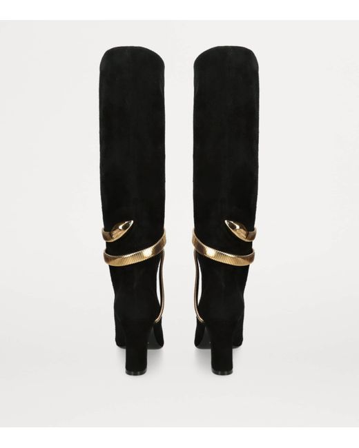 Rene Caovilla Black Suede Embellished Juniper Boots 80