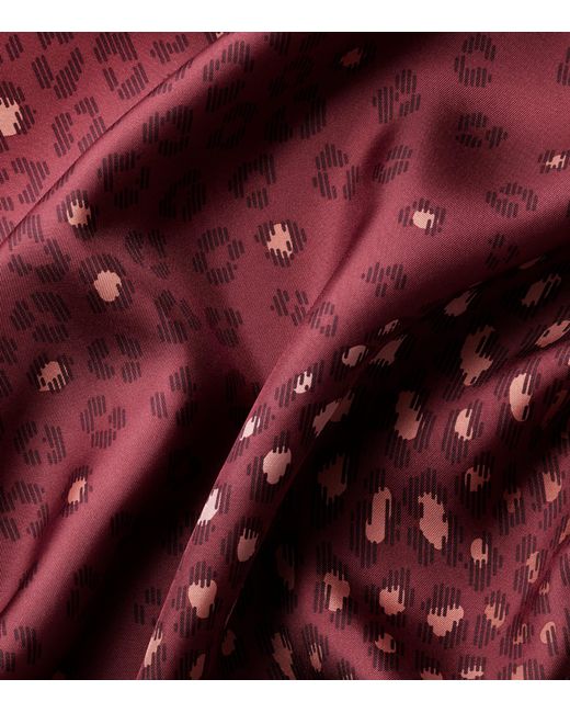 Cartier Red Silk Panthère Dots Scarf