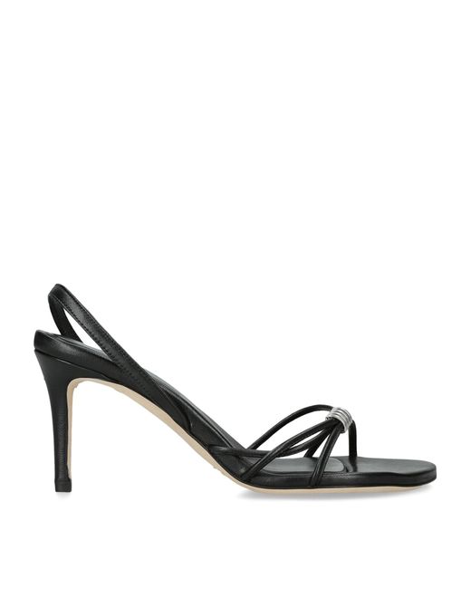 Christopher Esber Black Leather Giro Slingback Sandals 90