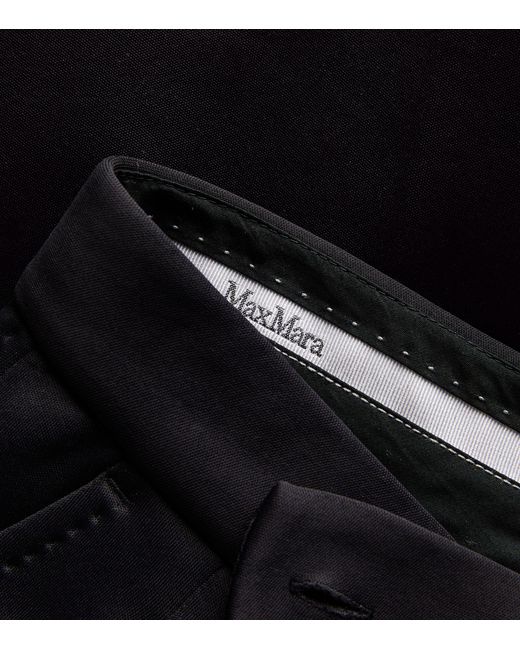 Max Mara Black Flared Tailored Trousers