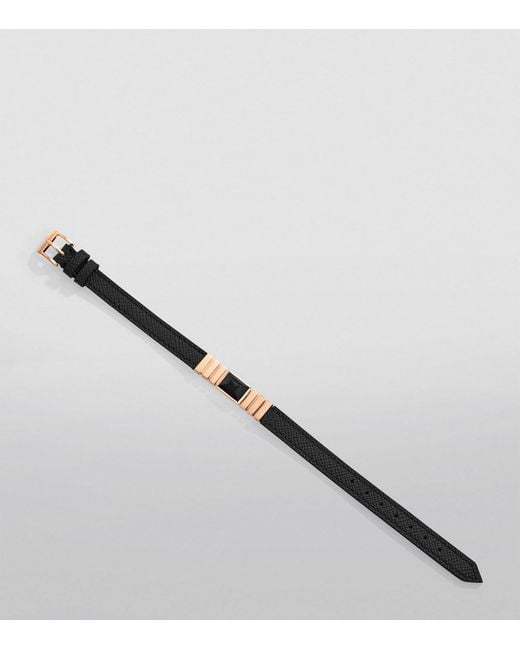 Marli New York Black And Saffiano Leather Unii Bracelet