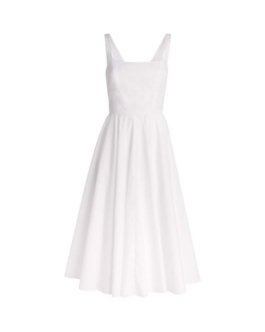 Emilia Wickstead White Cotton Nikush Midi Dress