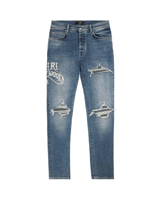 Amiri Blue Hollywood Mx1 Slim Jeans for men
