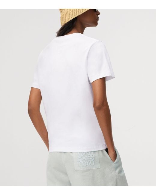 Loewe White X Paula's Ibiza Stretch-Cotton Anagram T-Shirt