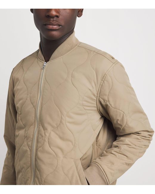 PAIGE Natural Quilted Blix Bomber Jacket for men