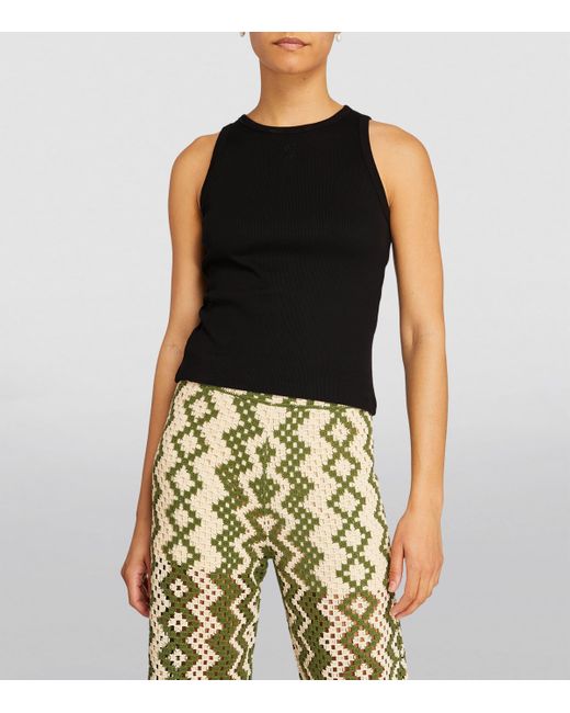 Sandro Black Ribbed Tank Top