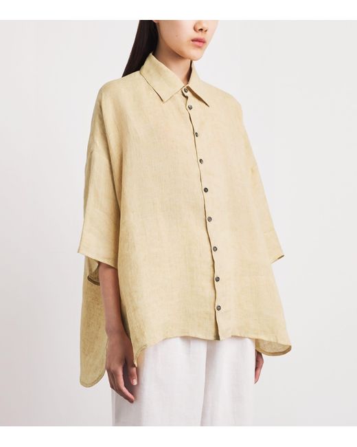 Eskandar Natural Linen Relaxed Shirt