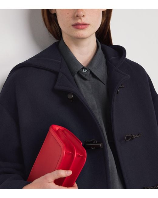 MAX&Co. Blue Wool-Blend Duffle Coat