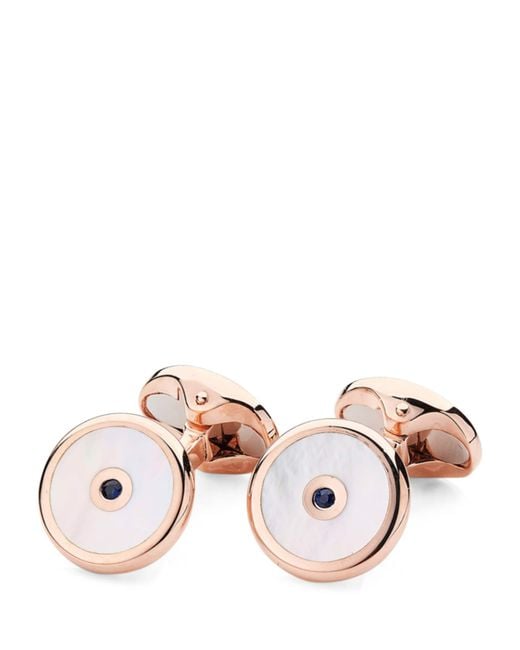 Deakin & Francis Pink Plated And Mother-Of-Pearl Cufflinks for men