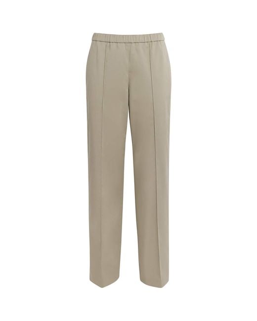Fabiana Filippi Gray High-Rise Pleated Chinos