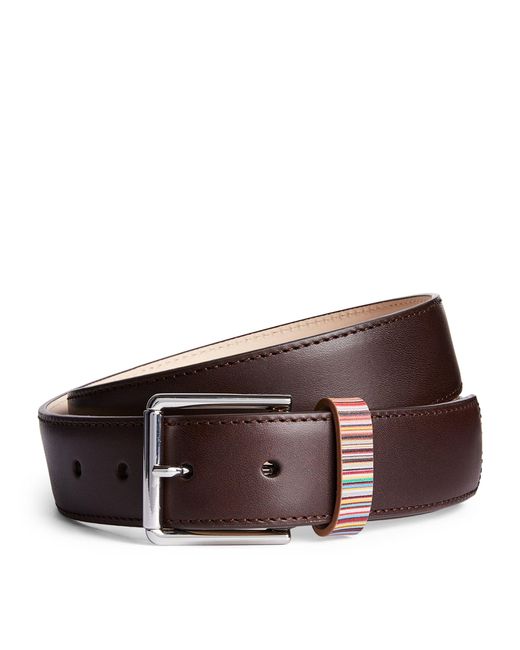Paul Smith Leather Signature Stripe Belt in Brown for Men | Lyst Canada