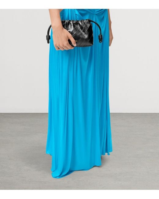 Loewe Black Mini Eel Leather Flamenco Purse
