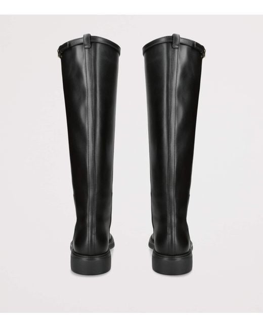 Tod's Black T Timeless Leather Knee-High Boots