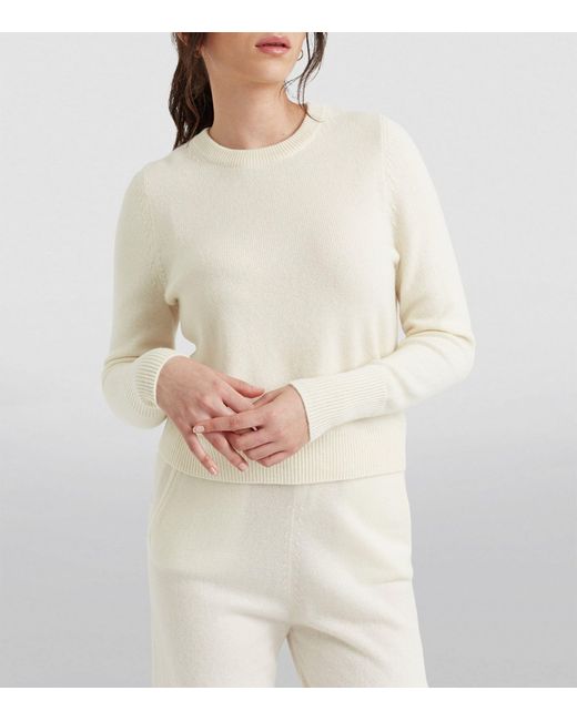 Chinti & Parker White Cashmere Cropped Sweater