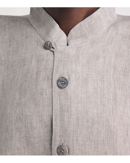 Eskandar Gray Linen Wide Longline Jacket