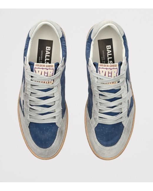Golden Goose Deluxe Brand Blue Suede Ball Star Sneakers