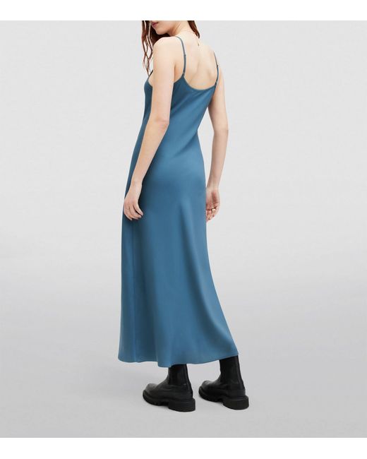 AllSaints Blue Bryony Slip Dress