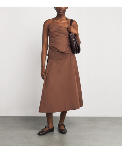 Nadine Mos Brown Technical Midi Skirt