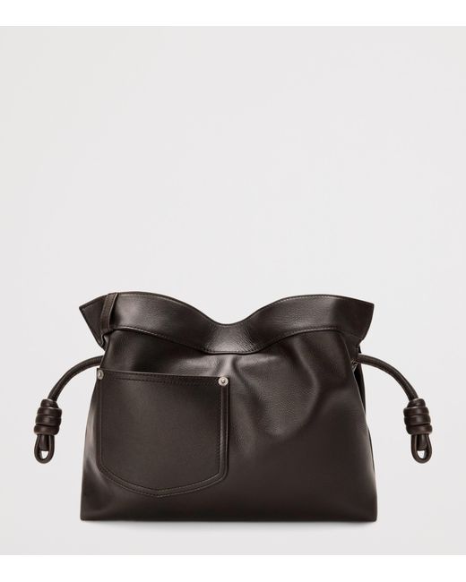 Loewe Black Medium Calfskin Flamenco Panta Clutch Bag