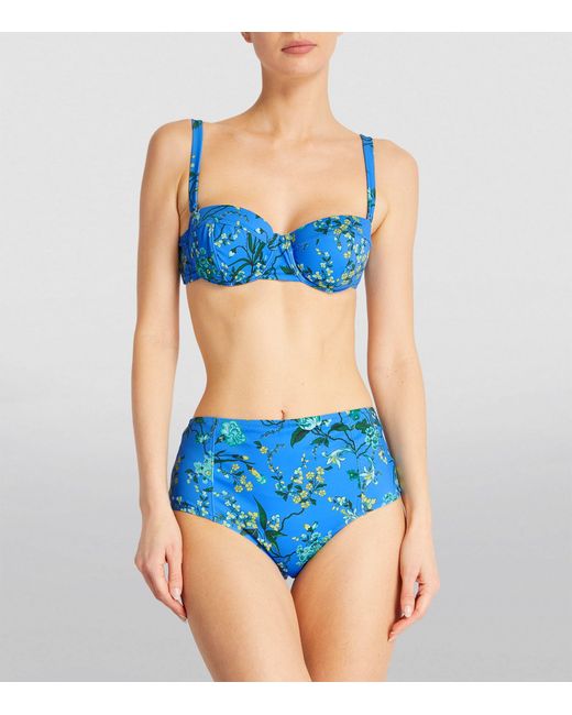 Erdem Blue Floral Bikini Bottom