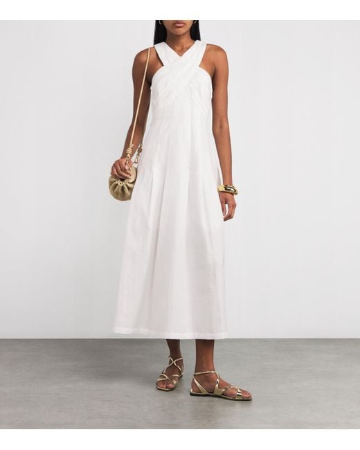 Sandro White Wrap Maxi Dress