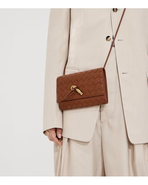 Bottega Veneta Brown Leather Andiamo Shoulder Bag