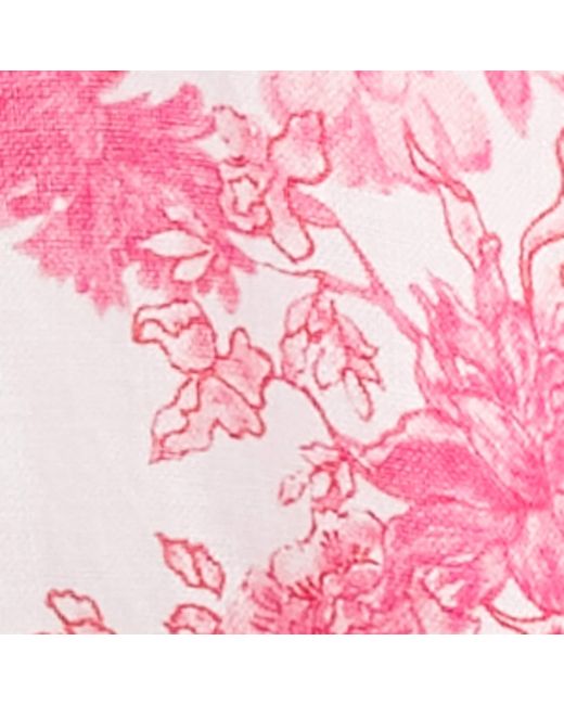 Camilla Pink Linen Printed Shirt Dress