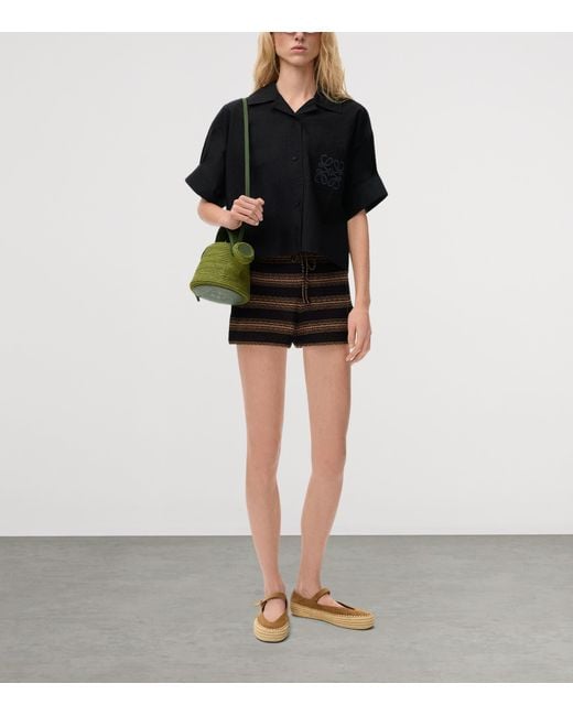 Loewe Blue X Paula's Ibiza Anagram Short-Sleeve Shirt