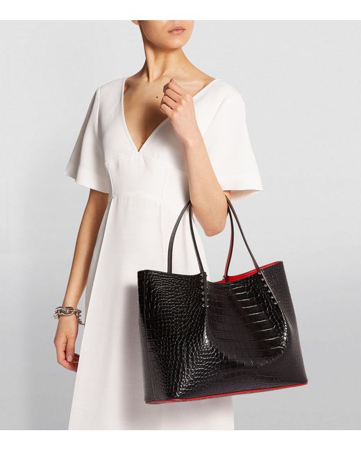 Christian Louboutin Cabarock Large Croc embossed Leather Cabarock