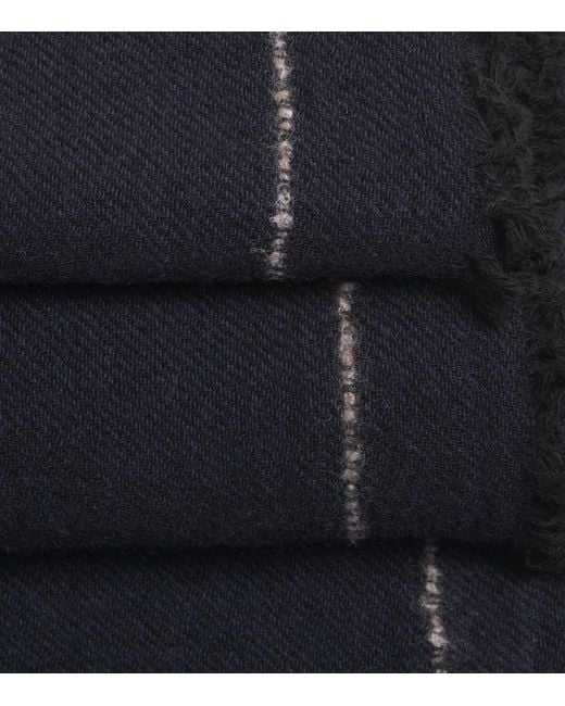 Johnstons Blue Cashmere Usan Scarf